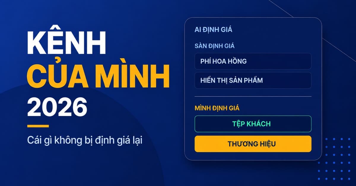 Kênh của mình 2026: 3 thứ không ai định giá lại được