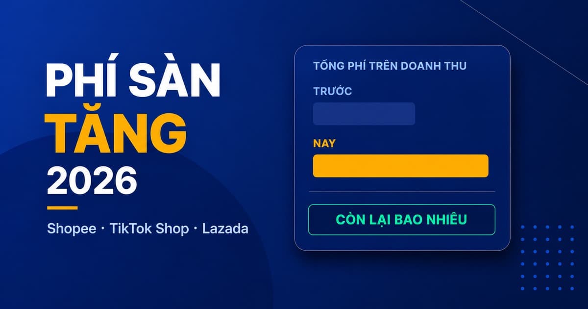 Phí sàn TMĐT tăng 2026: tính lại giá bán trước khi lỗ