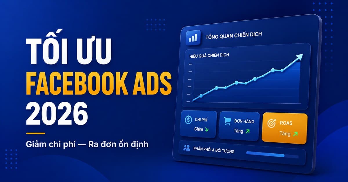 Cách tối ưu Facebook Ads — giảm chi phí, ra đơn hiệu quả 2026